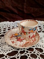 Luneville antik francia fajansz kávéscsésze alátéttel