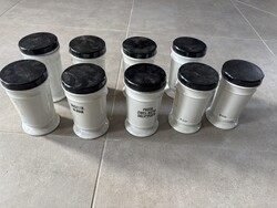  Zsolnay Pécs patika tégely szett – eredeti bakelit tetővel. AKCIÓ leírásban!