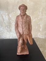 Vinose terrakotta szobor – 1978, kézzel formált kisplasztika AKCIÓ LEÍRÁSBAN!