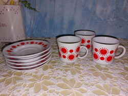 Alföldi centrum varia napocska mintás 3db kávés csésze 5db tányérral