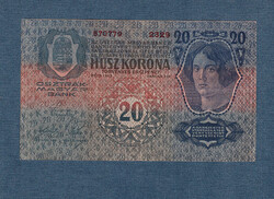 1913 20 Korona I. kiadás VF Bélyegzés nélkül