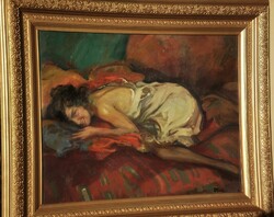 (K) Wilhelm Wachtel (1875-1942) - Pihenő modell