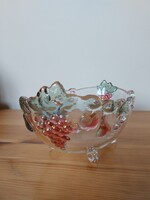 Walther glas gyümölcsös kínáló, asztalközép