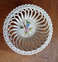 Herend porcelánkosár "Victoria" mintával