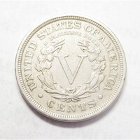 USA,Liberty V nickel 1909 VF+ nikkel