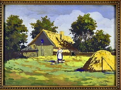 Vári Vojtovits Zoltán (1890-1953) TANYA NYÁRI NAPSÜTÉSBEN