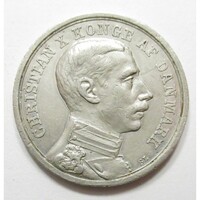 Dánia,Dán hadgyakorlat emlékére 1913 EF+ cink 7.80g30mm