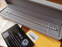 Moissanit gyémánt  0.3 ct 925 ezüst karkötő