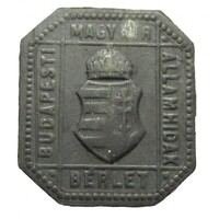 Magyarország,Budapesti Magyar Királyi Államhidak bérlet 1903-1918 VF+ cink