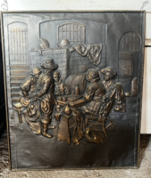 Tivornyázók - bronz falikép - 63x78 cm