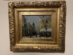 Pesti-esti utca..Bazilika..számomra ismeretlen jelzéssel..