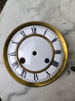 Antik Óra szàmlap , zomànc feles ütős bimbam rugós óra szàmlap ringgel