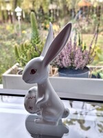 Aquincum nyuszi, nyúl figura tojással, 11 cm
