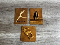 Vintage intarzia női akt 3.db kép egyben