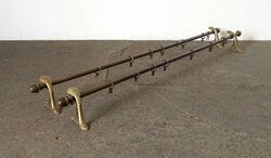 1X562 antique art nouveau copper curtain rod pair 230 cm