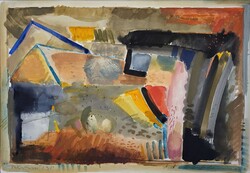 Végvári János (1927 - 1994) Álomtáj c. festménye Eredeti Garanciával!