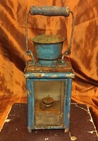 Vasutas, bakter petróleum lámpa.Ép üvegekkel.