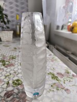 Üveg váza  eladó! Csehszlovák üveg, kristály váza 20 cm eladó!