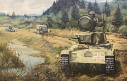 Toldi, 38M Magyar gyártmányú Tank: 130x200 cm olaj vászon