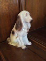 Hollóházi porcelán kutya spániel 15x11 cm