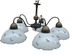 Luxus Kolarz kézzel festett 5 burás mennyezeti lámpa csillár. Alkudható.