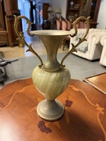 Neoklasszicista stílusú ónix váza bronz díszítéssel