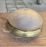 Hibátlan régi lámpa csiszolt burával