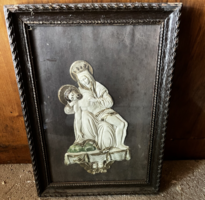 Pieta dombormű román bélyegzővel a hátoldalán 20x30 cm