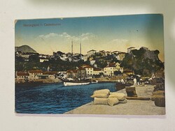Hercegnovi  1916. régi színes képeslap.Írott. egyik sarka sérült.K.U.K. bélyegzéssel.