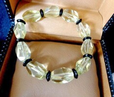 LEMON kvarc csiszolt karkötő