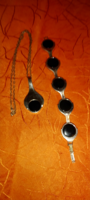 Silver Jewelry Set with Onyx Stones 925