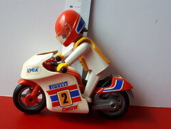 PLAYMOBIL játék retró, versenymotoros, eredeti jelzéssel.