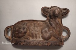 Sütőforma antik öntöttvas bárány tortaforma pástétom forma 35 cm x 20 cm x12 cm