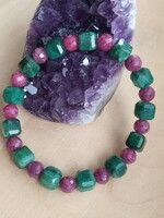 Top minőségű Rubin és Aventurin Fuchsit karkötő