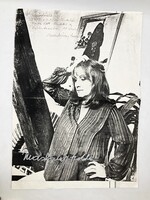 Macskássy Izolda (1945-2021): Aláírt egyedi kiállítási meghívó, plakát, 1985