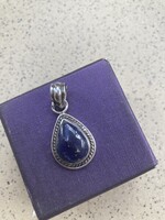 Gyönyörű 925 ezüst medál Lapis lazuli kővel
