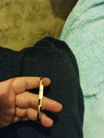 Régi ragyogó arany színű csiszolt karperec bizsu hibatlan