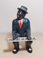 Jazz zongorista 1980 kerámia szobor ALKUDHATÓ