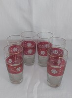 Vintage bíborpácolt üdítős poharak a keleti blokkból