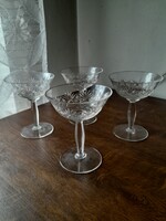 Kristály pezsgős poharak 4 db hibátlan
