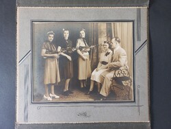 A4 méretű klasszikus amerikai családi  portré 1930/40-es évek Hills, Chicago