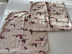 Ikea Majbritt repülő flamingós díszpárna huzat párban, 50 x 50 cm-esek