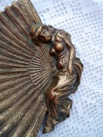 Réz szecessziós névjegykártyatartó