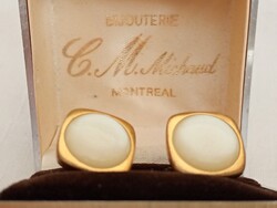 Mandzsetta gomb 052 - C. M. Michaud Montreal Alumínium díszdobozban