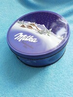 Christmas Milka retro old medium size purple candy gift box tin