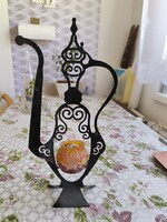 Karafa alakú fém mécsestartó eladó! 35 cm