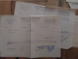 Biztosítási papírok az 1930-as évekből szelvények, Erdélyből származó kétnyelvű papírok