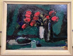 Baranyó Sándor (1920-2001) Tulipánok