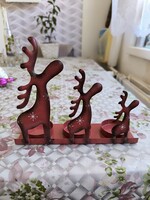 Karácsonyi fém szarvas, asztaldísz eladó!20 x 17 cm