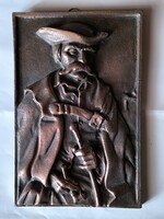 Juhász bronz falikép